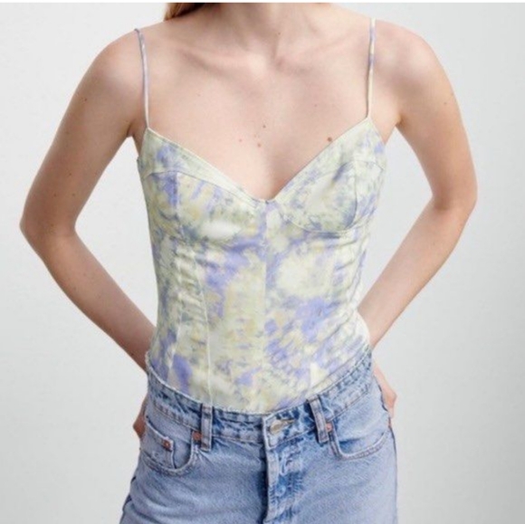 Zara Tie Dye Bodysuit NWT Size XS - Picture 2 of 16